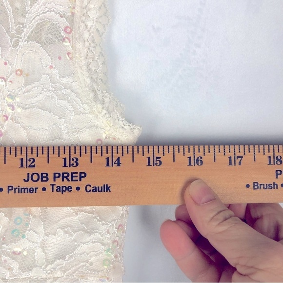 NWT WINDSOR (13/14) White lace dress with rainbow sequins - Picture 15 of 16